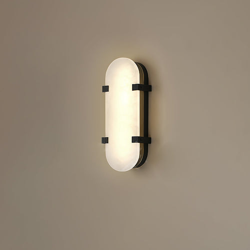 Applique murale moderne Pors en Albâtre Noir et blanc