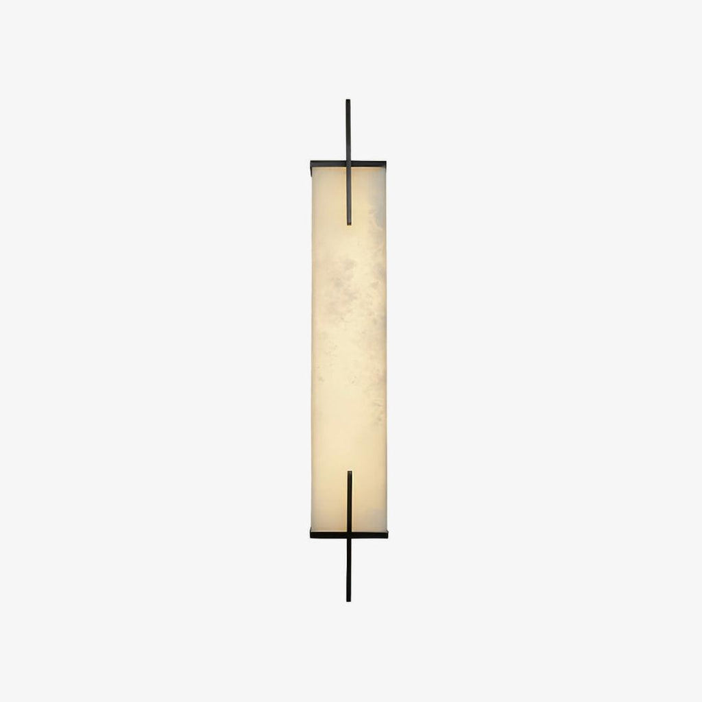 Applique murale moderne Bjartmar en Albâtre Blanc et cuivre