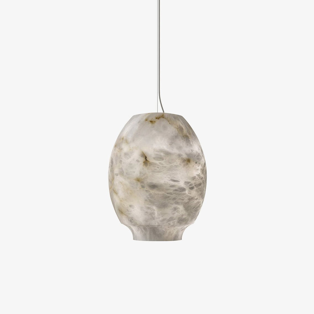 Suspension moderne Njal en Albâtre Blanc