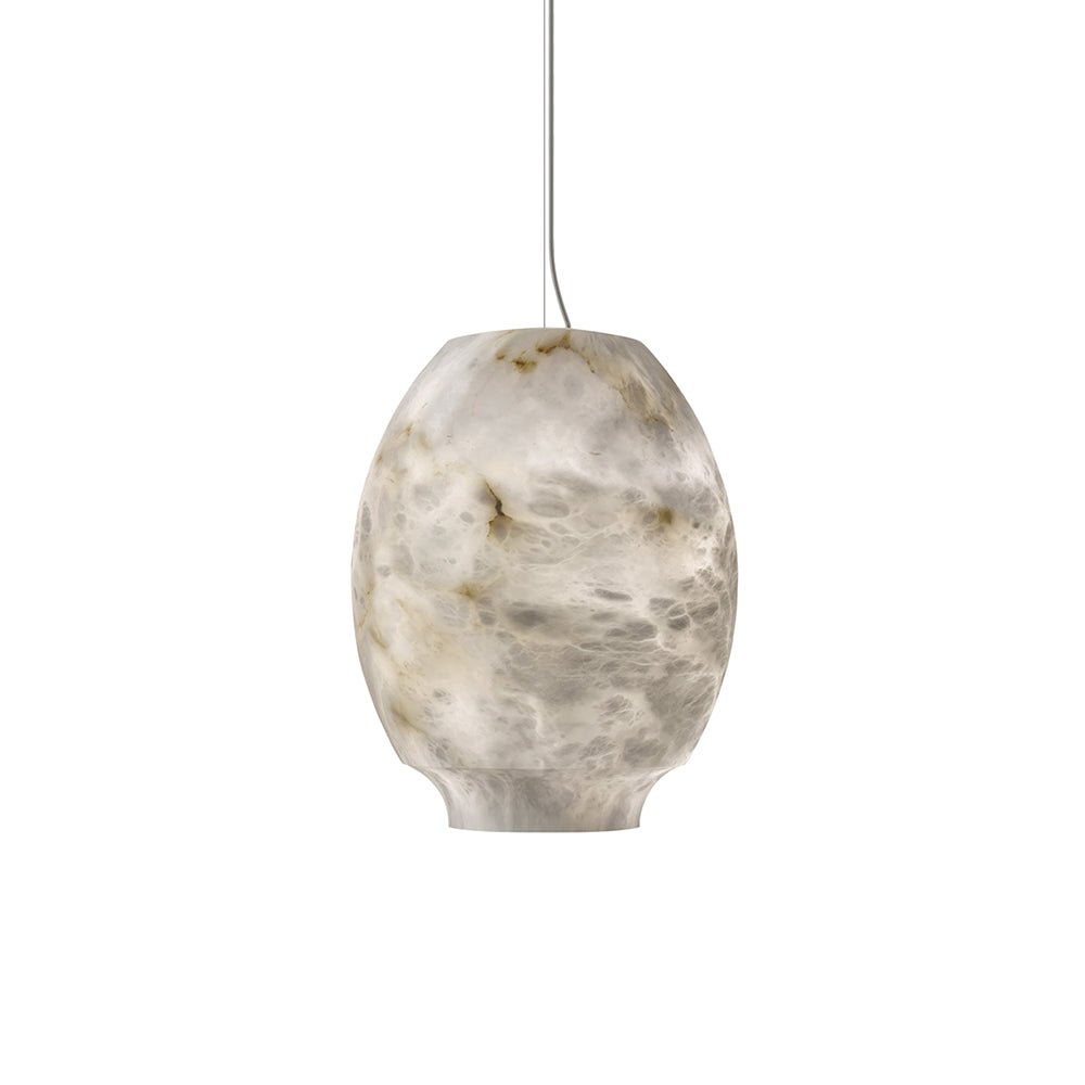 Suspension moderne Njal en Albâtre Blanc