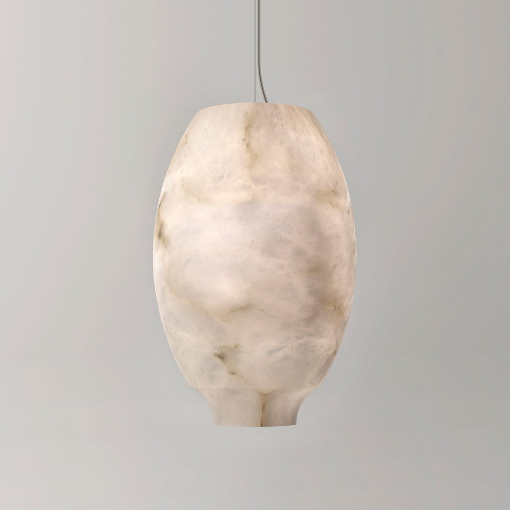 Suspension moderne Njal en Albâtre Blanc