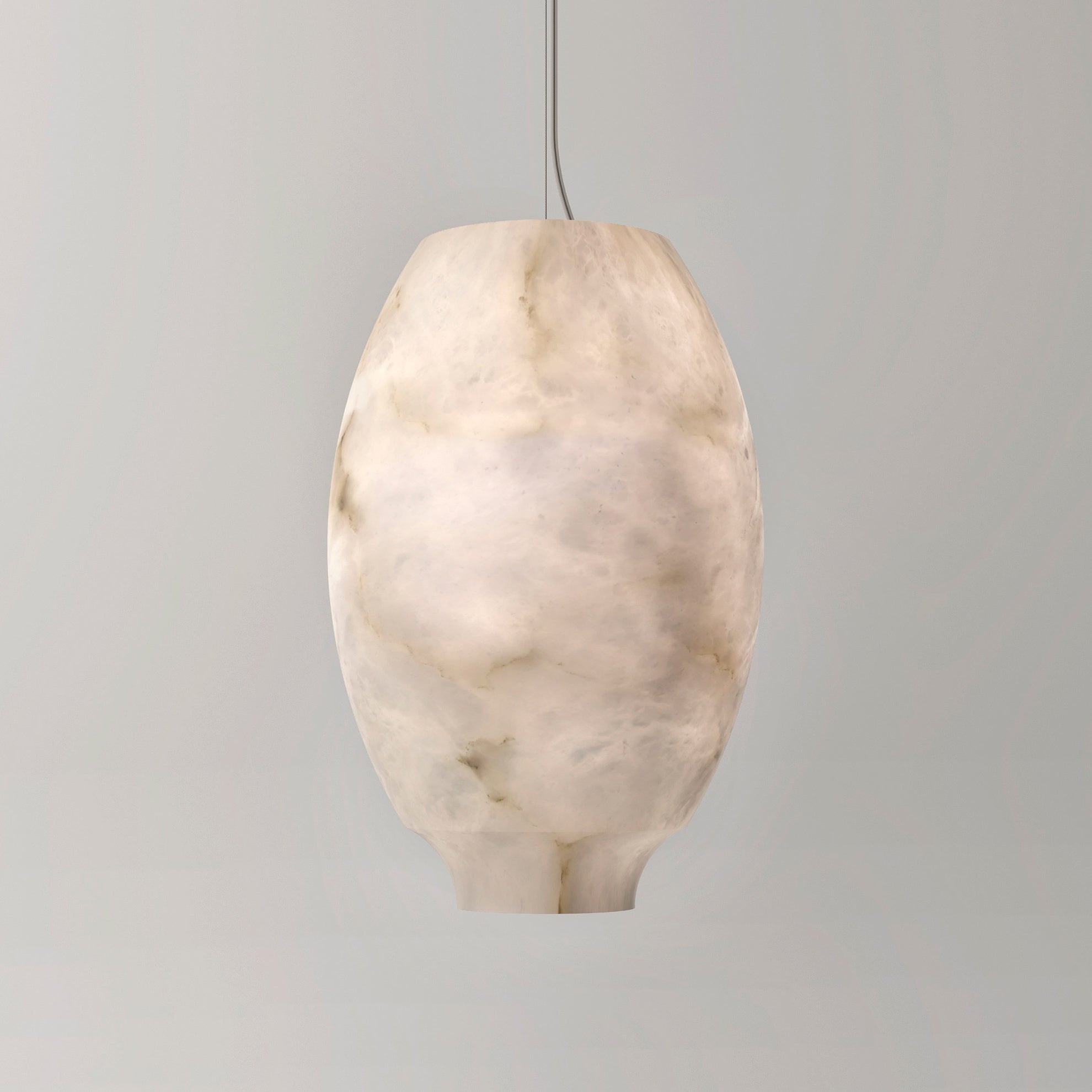 Suspension moderne Njal en Albâtre Blanc