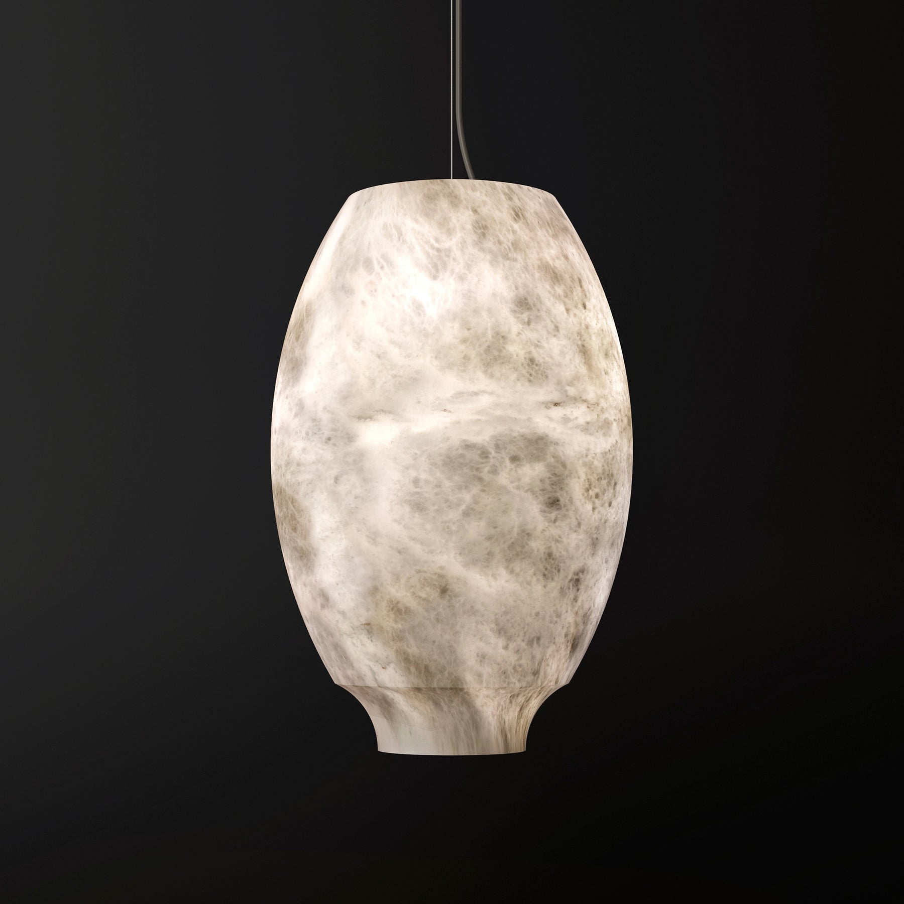 Suspension moderne Njal en Albâtre Blanc