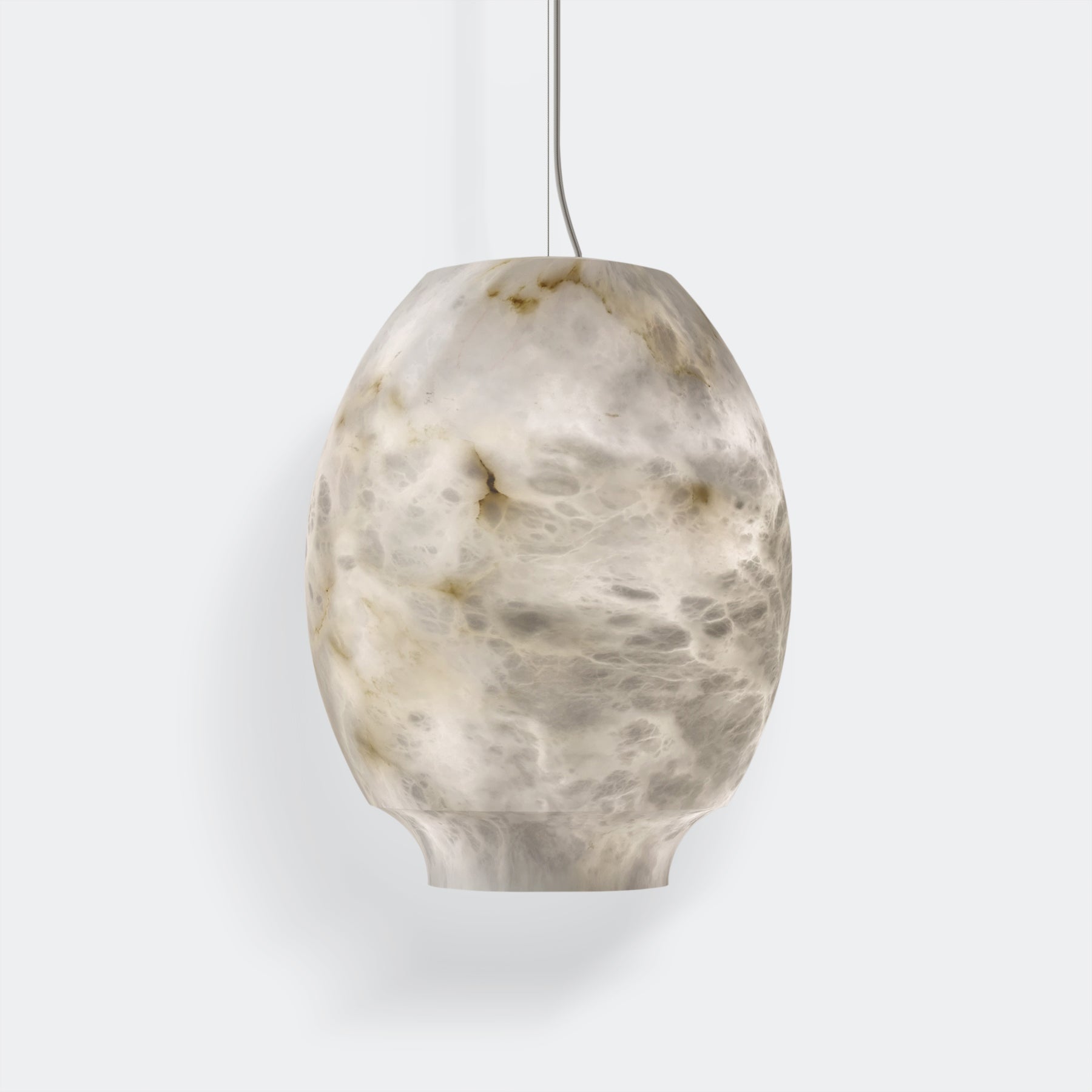 Suspension moderne Njal en Albâtre Blanc