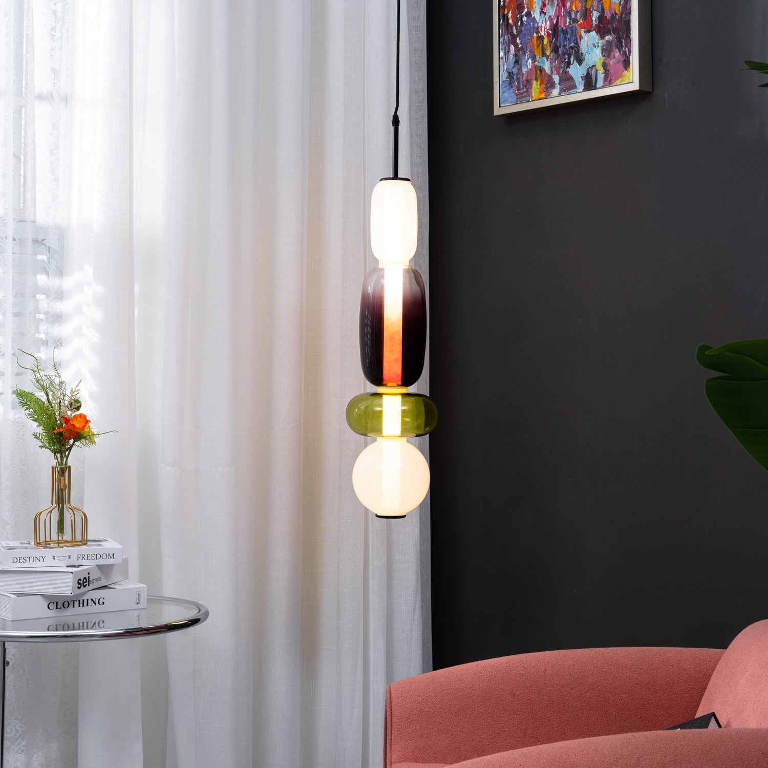 Suspension moderne Osvif en verre Multicolore
