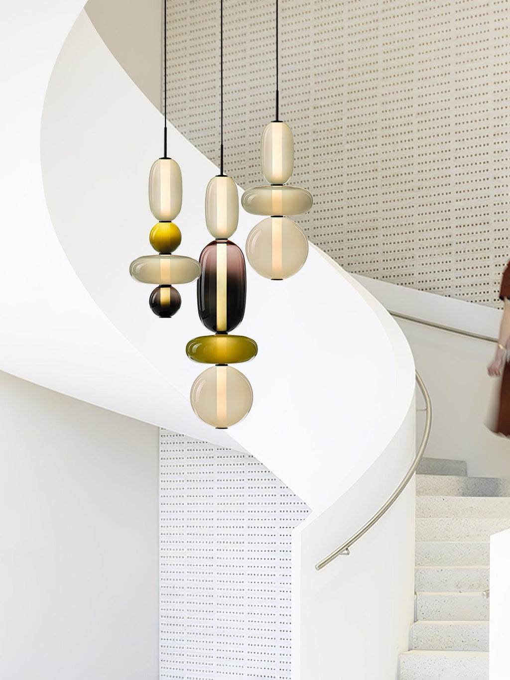 Suspension moderne Osvif en verre Multicolore