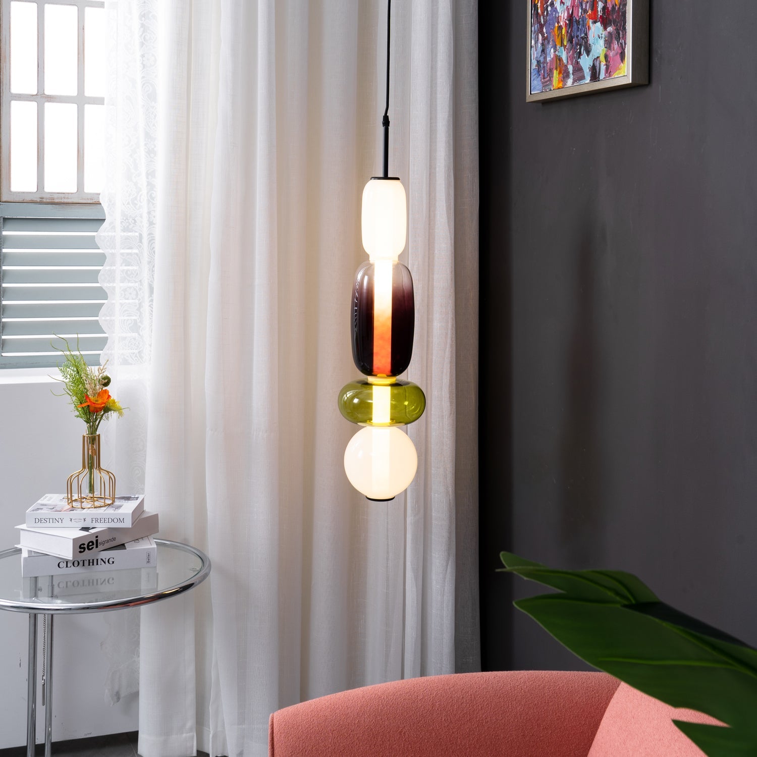 Suspension moderne Osvif en verre Multicolore