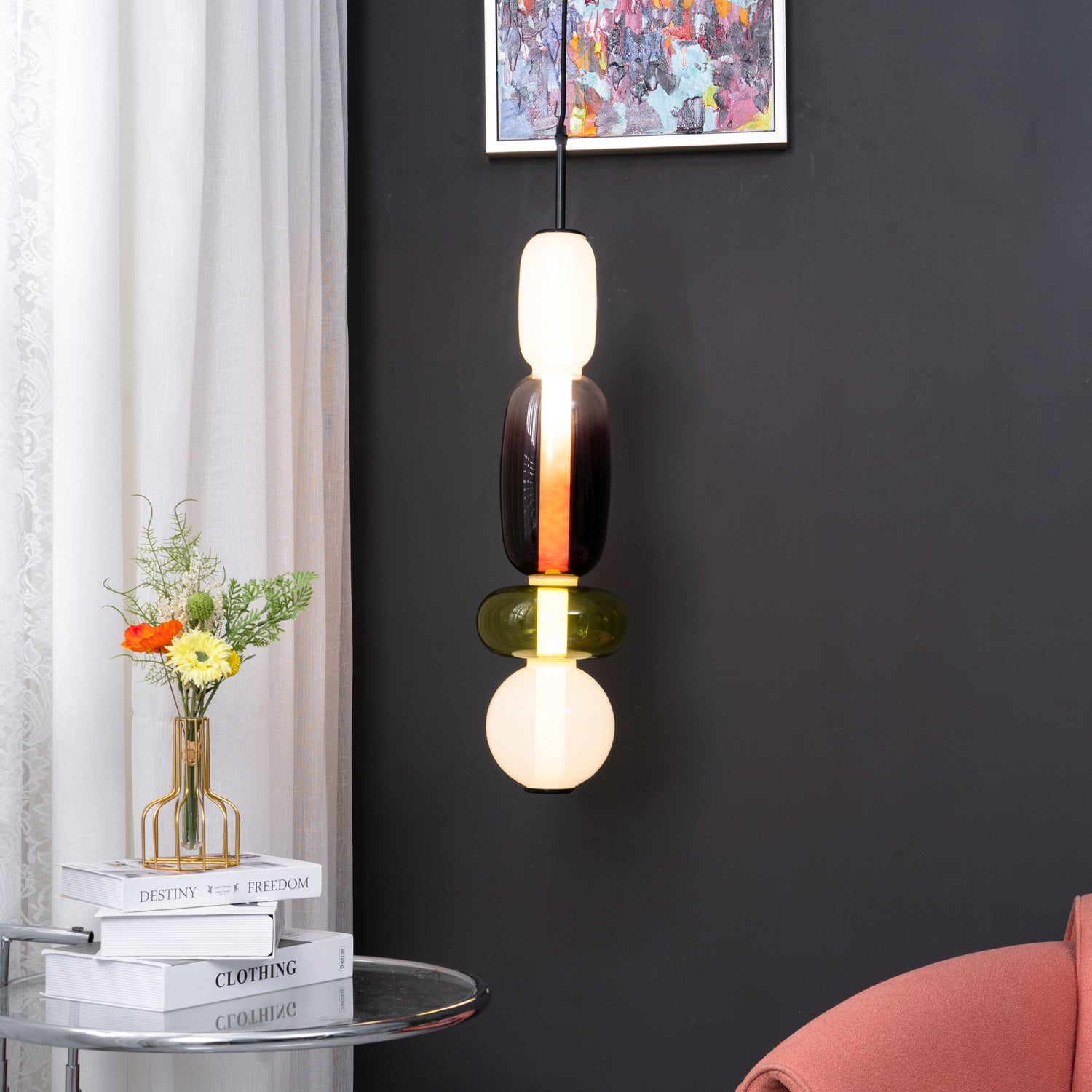 Suspension moderne Osvif en verre Multicolore