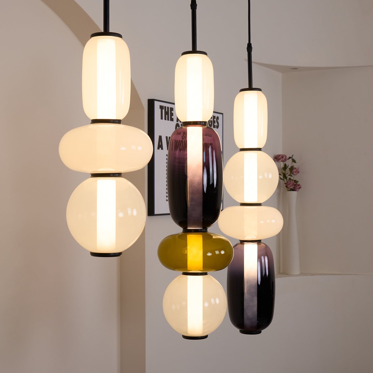 Suspension moderne Osvif en verre Multicolore