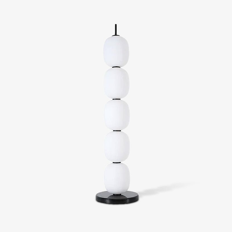Lampadaire moderne Rodmar en Noir marbre Blanc