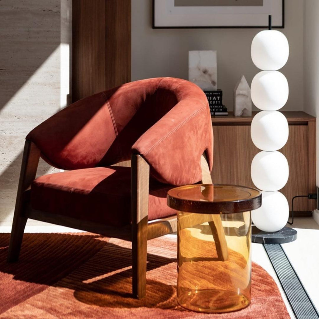 Lampadaire moderne Rodmar en Noir marbre Blanc