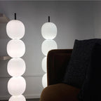 Lampadaire moderne Rodmar en Noir marbre Blanc