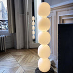 Lampadaire moderne Rodmar en Noir marbre Blanc