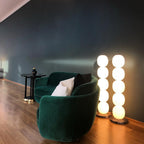 Lampadaire moderne Rodmar en Noir marbre Blanc