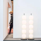 Lampadaire moderne Rodmar en Noir marbre Blanc