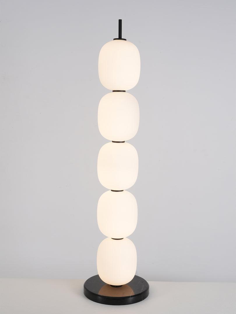 Lampadaire moderne Rodmar en Noir marbre Blanc