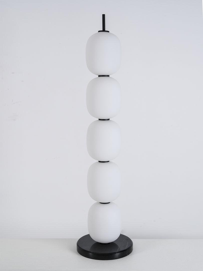 Lampadaire moderne Rodmar en Noir marbre Blanc