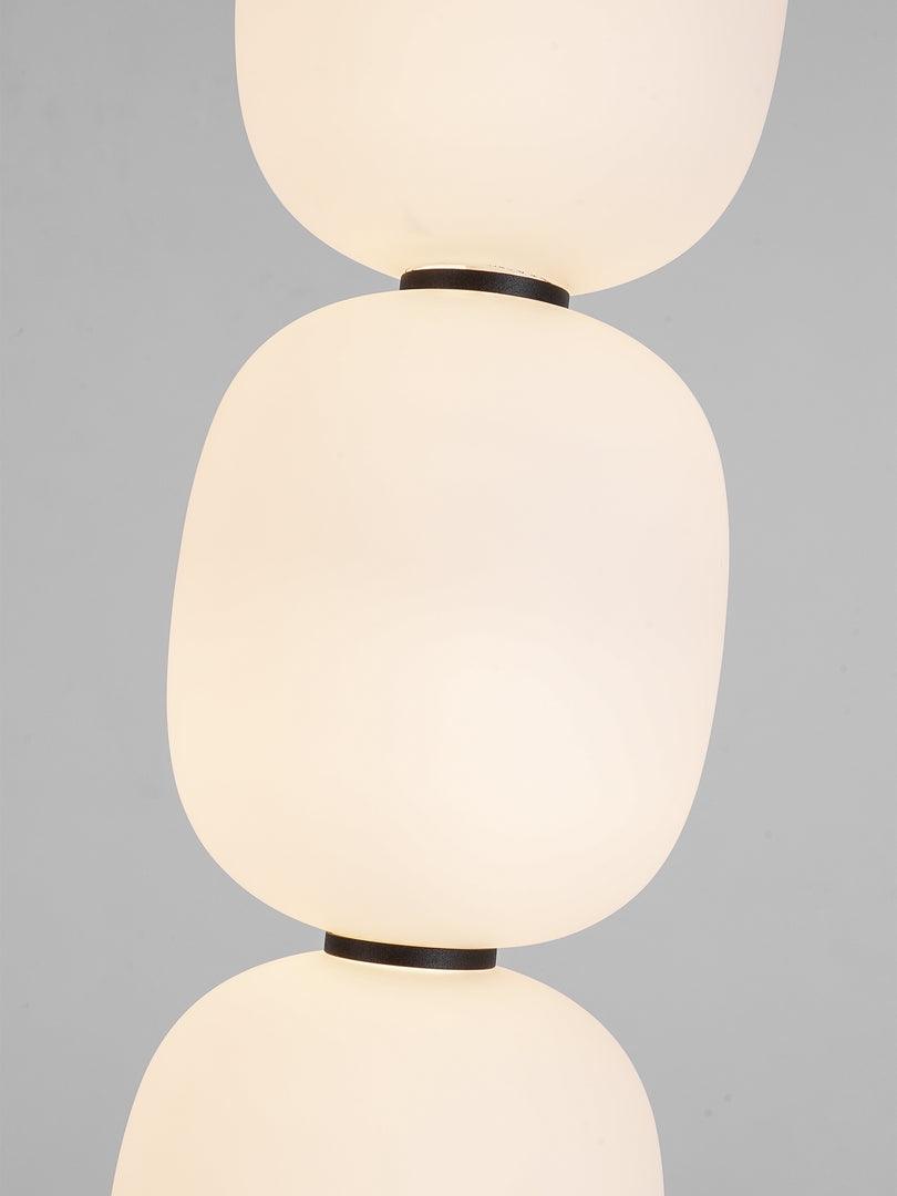 Lampadaire moderne Rodmar en Noir marbre Blanc