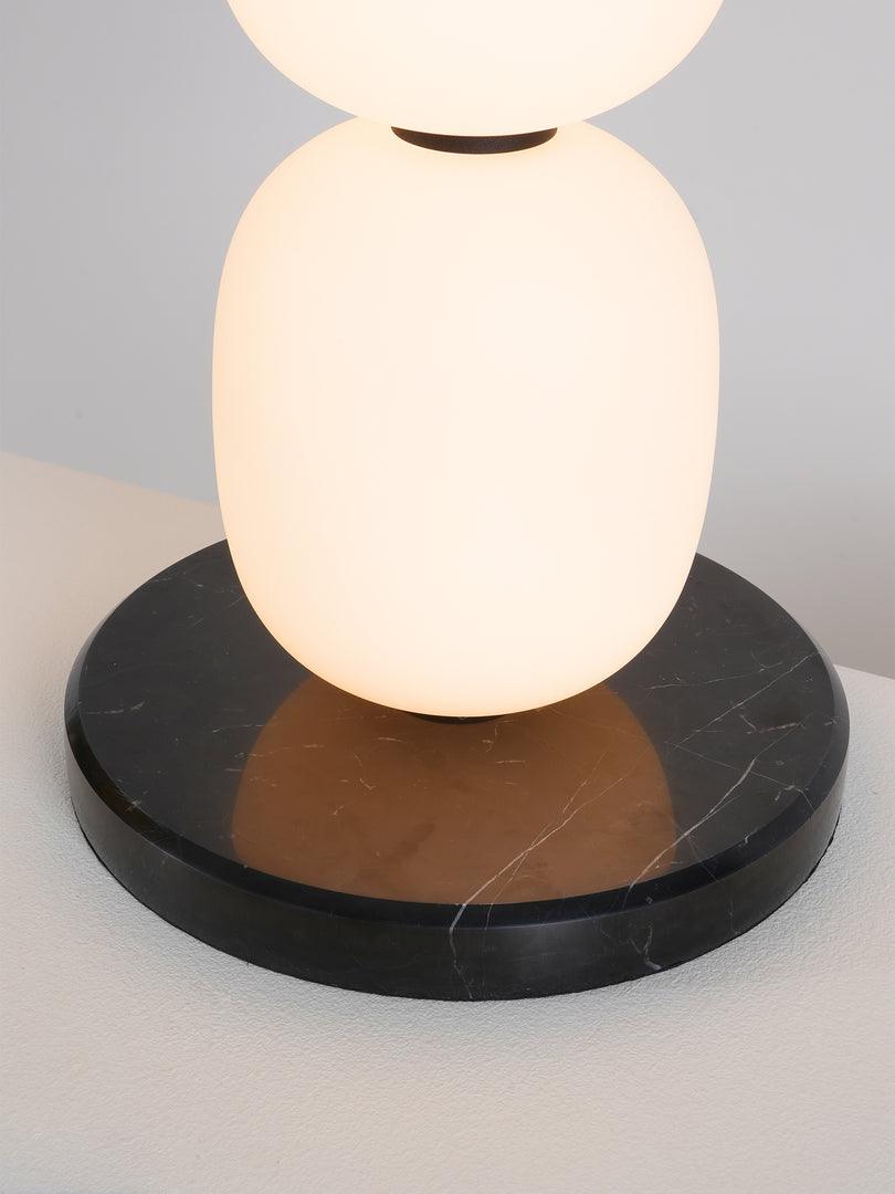 Lampadaire moderne Rodmar en Noir marbre Blanc