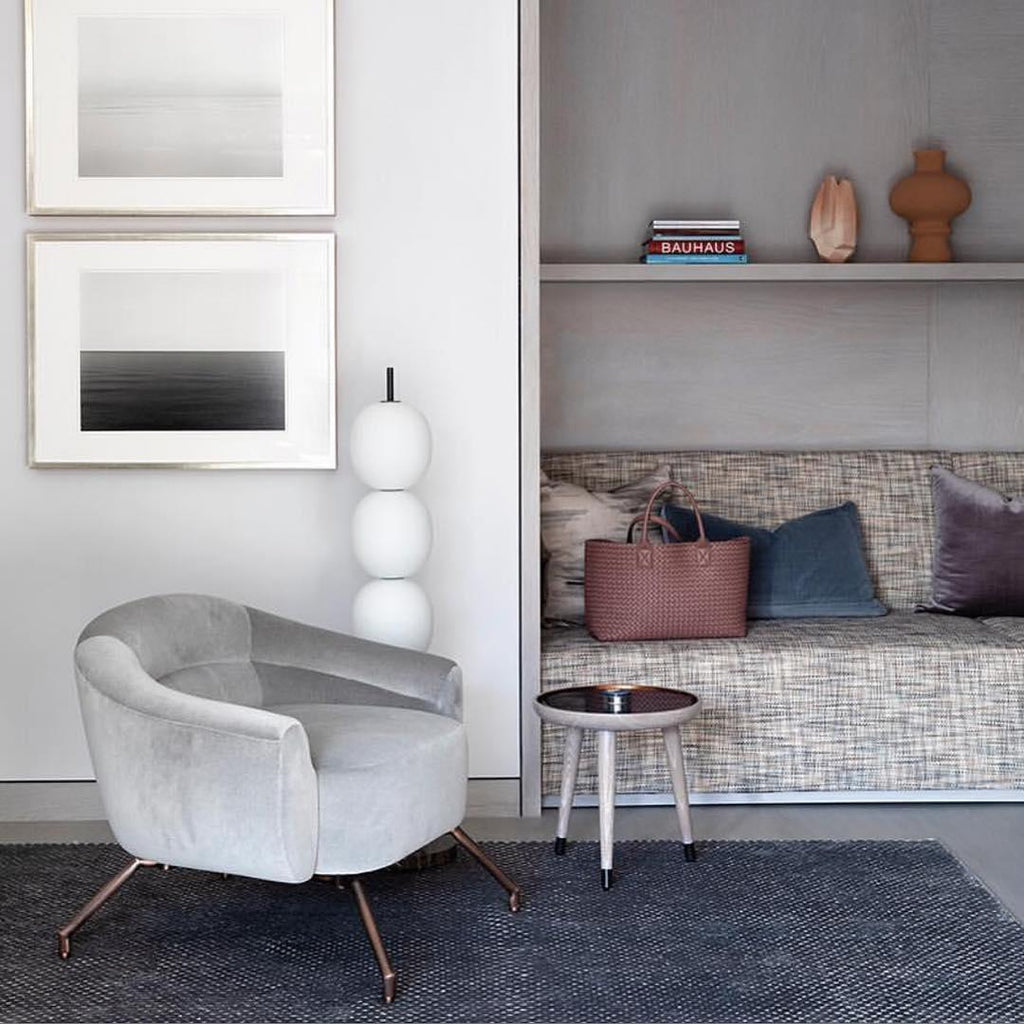 Lampadaire moderne Rodmar en Noir marbre Blanc