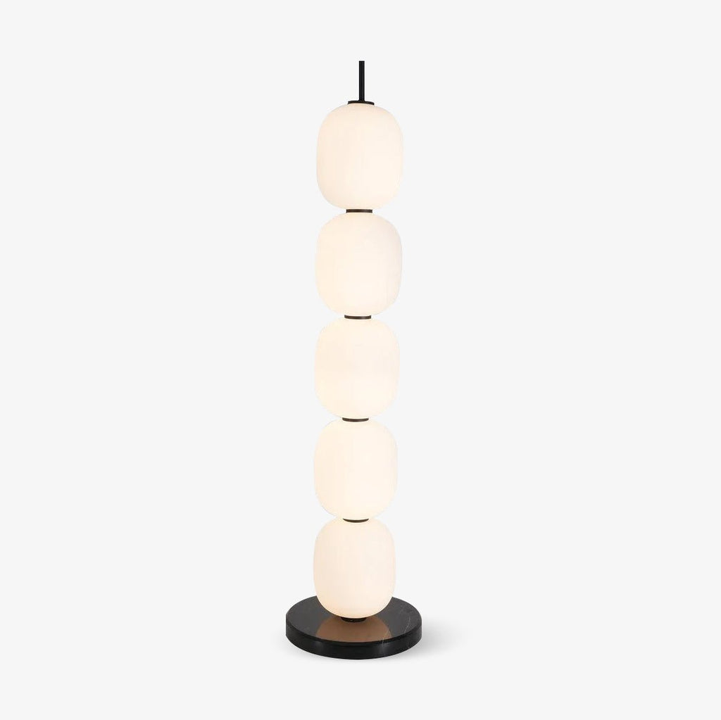 Lampadaire moderne Rodmar en Noir marbre Blanc