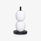 Lampe à poser moderne Rodmar en Noir marbre Blanc