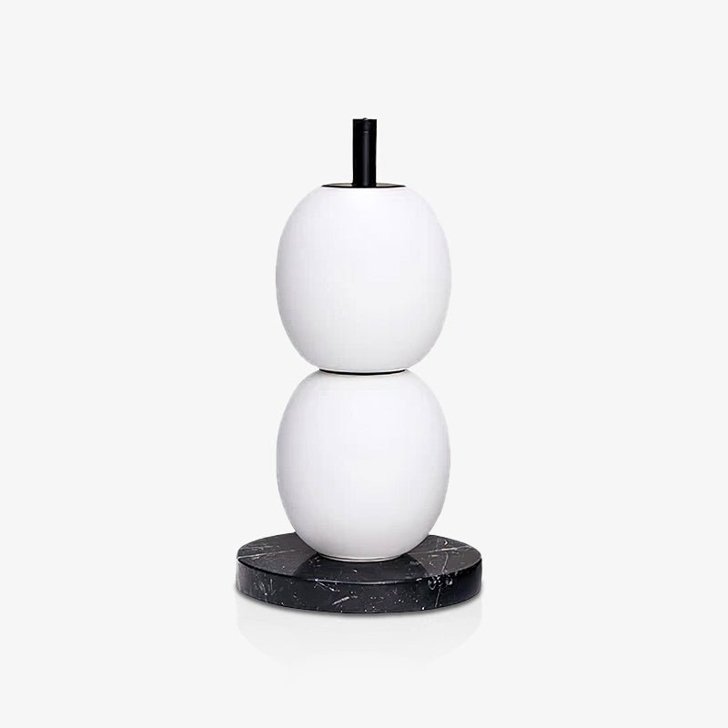 Lampe à poser moderne Rodmar en Noir marbre Blanc