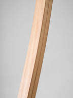 Lampadaire moderne Etan en Métal, Lin Hêtre bois et café