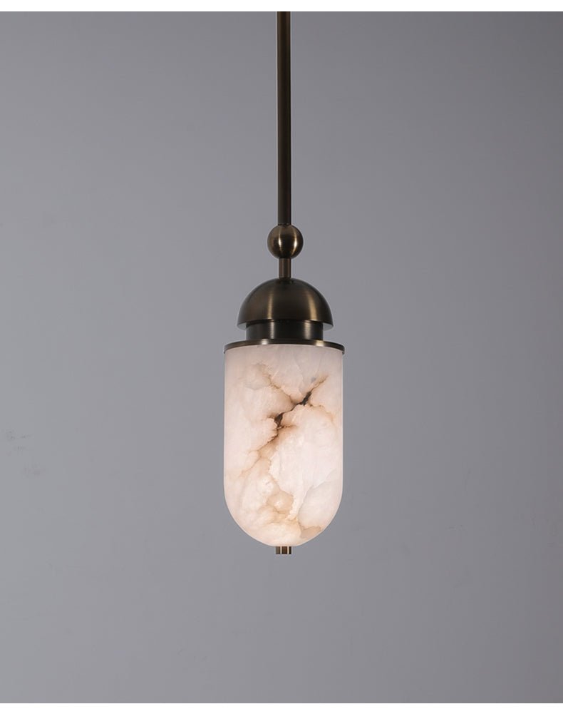 Suspension moderne Hodr en Albâtre Bronze et blanc