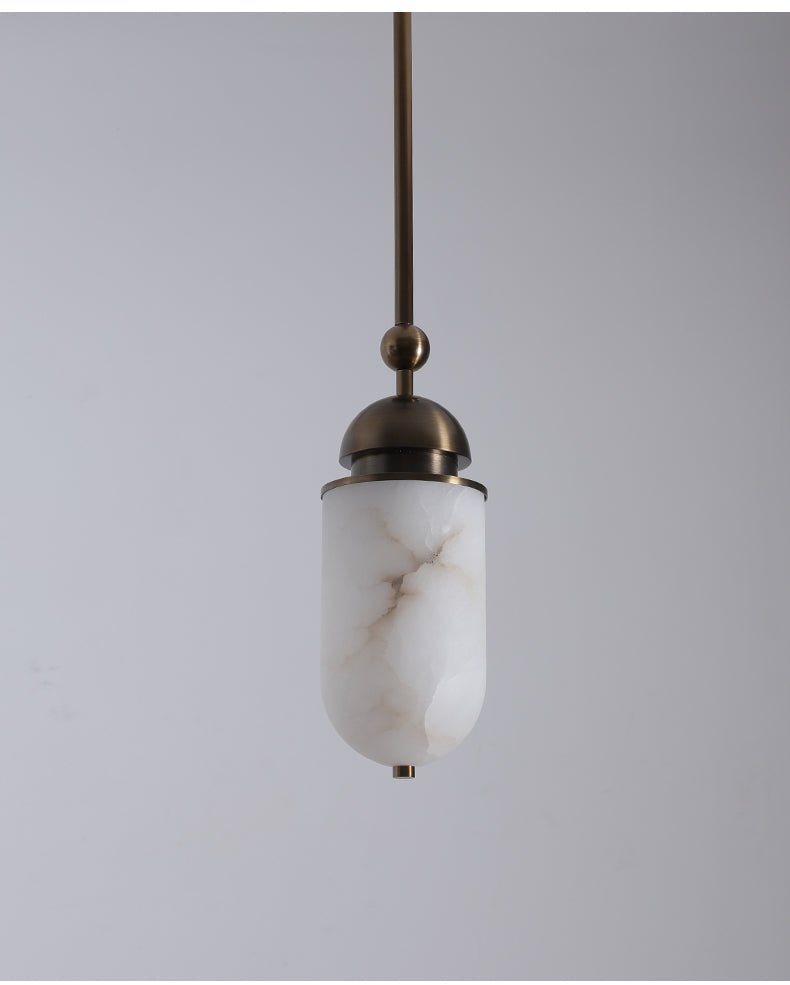 Suspension moderne Hodr en Albâtre Bronze et blanc