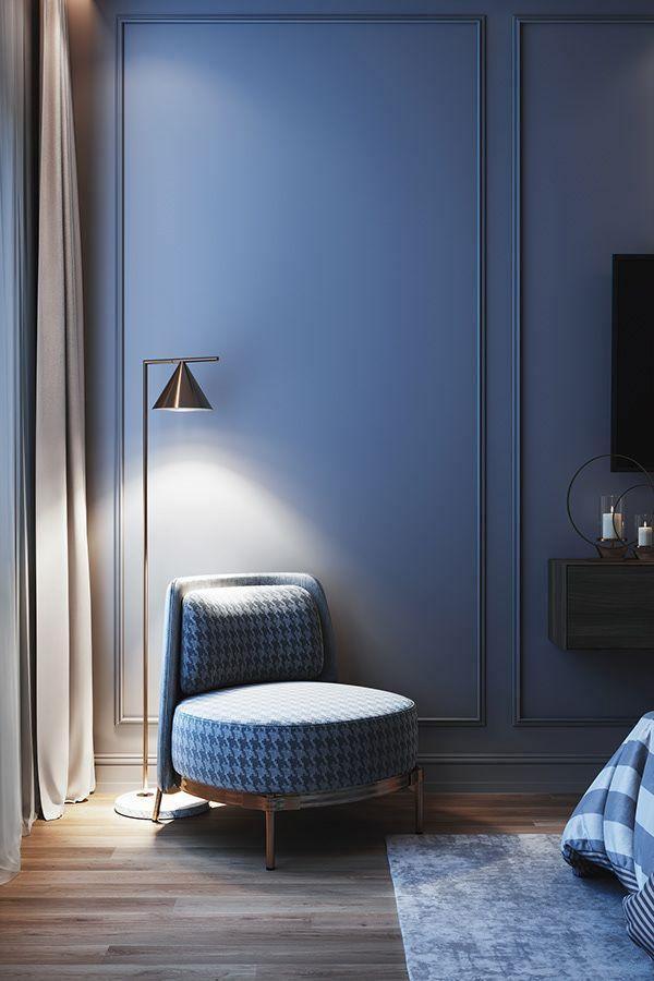 Lampadaire moderne Tuomas en Marbre Noir