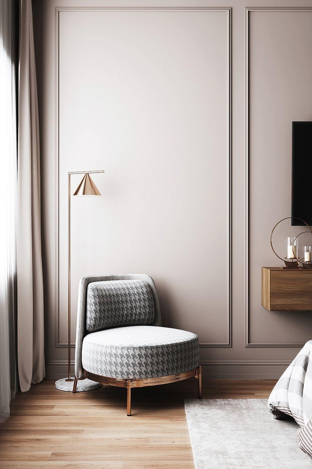 Lampadaire moderne Tuomas en Marbre Noir