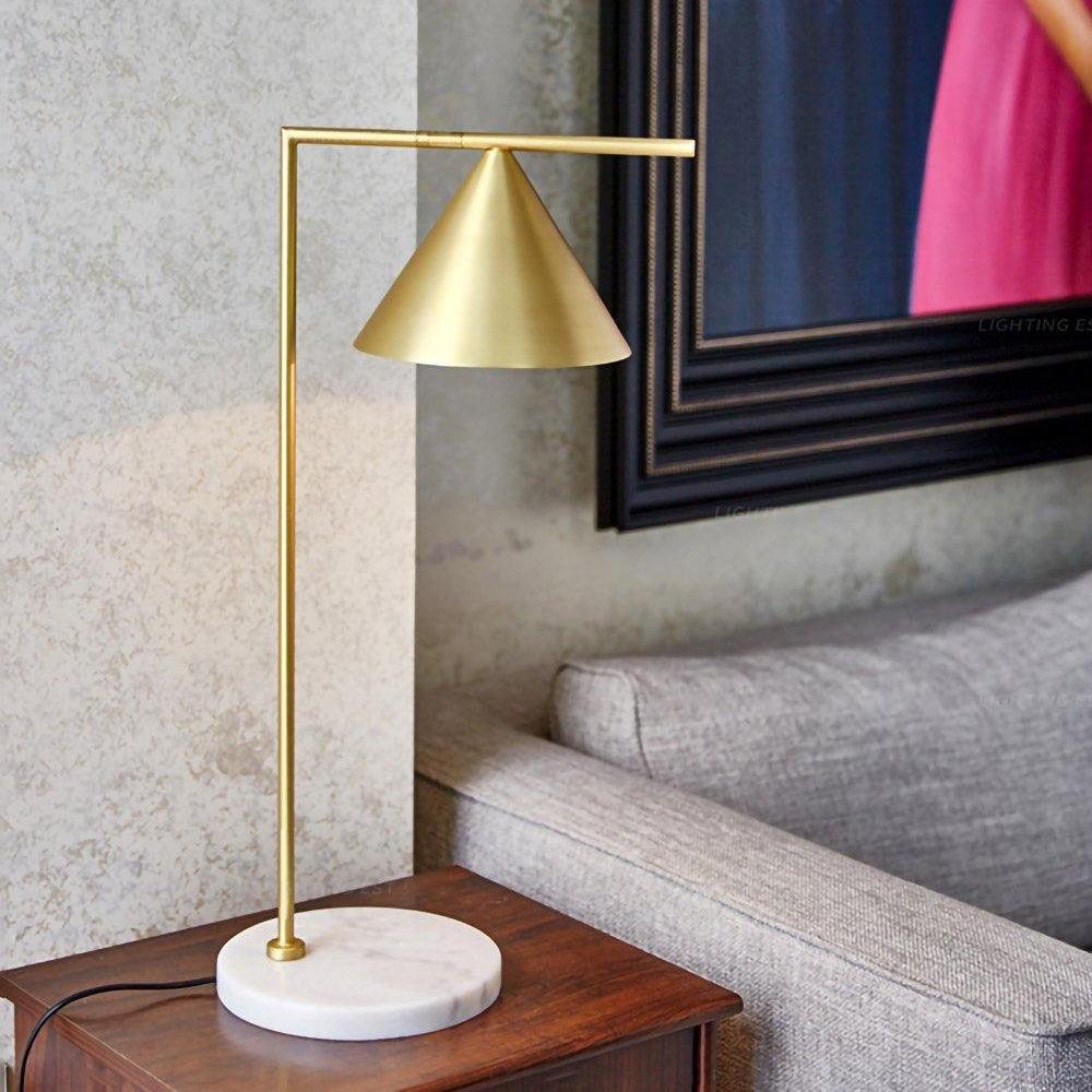 Lampe à poser moderne Tuomas en Marbre Doré