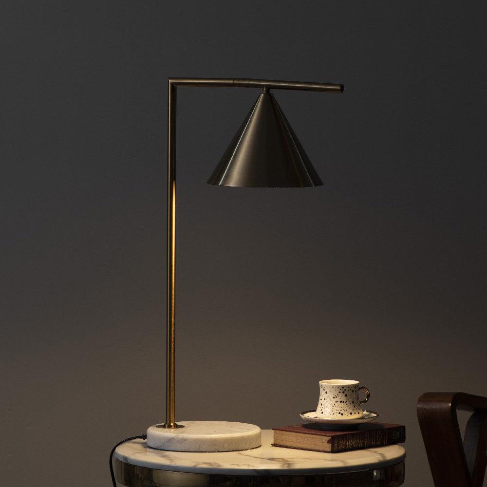 Lampe à poser moderne Tuomas en Marbre Doré