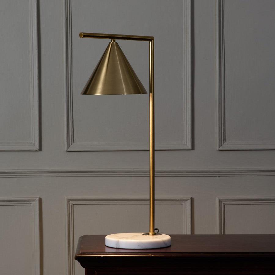 Lampe à poser moderne Tuomas en Marbre Doré