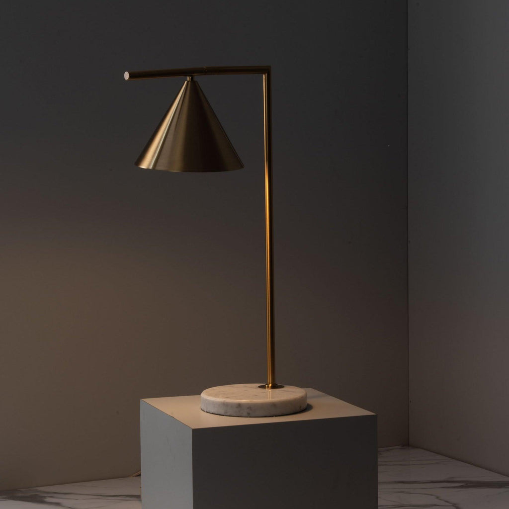 Lampe à poser moderne Tuomas en Marbre Doré