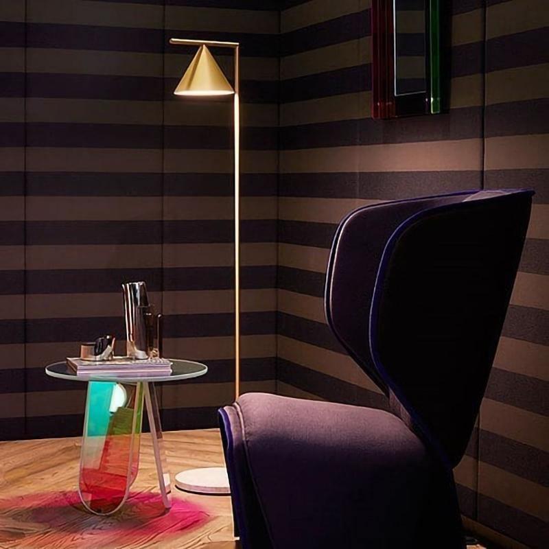 Lampadaire moderne Tuomas en Marbre Cuivre