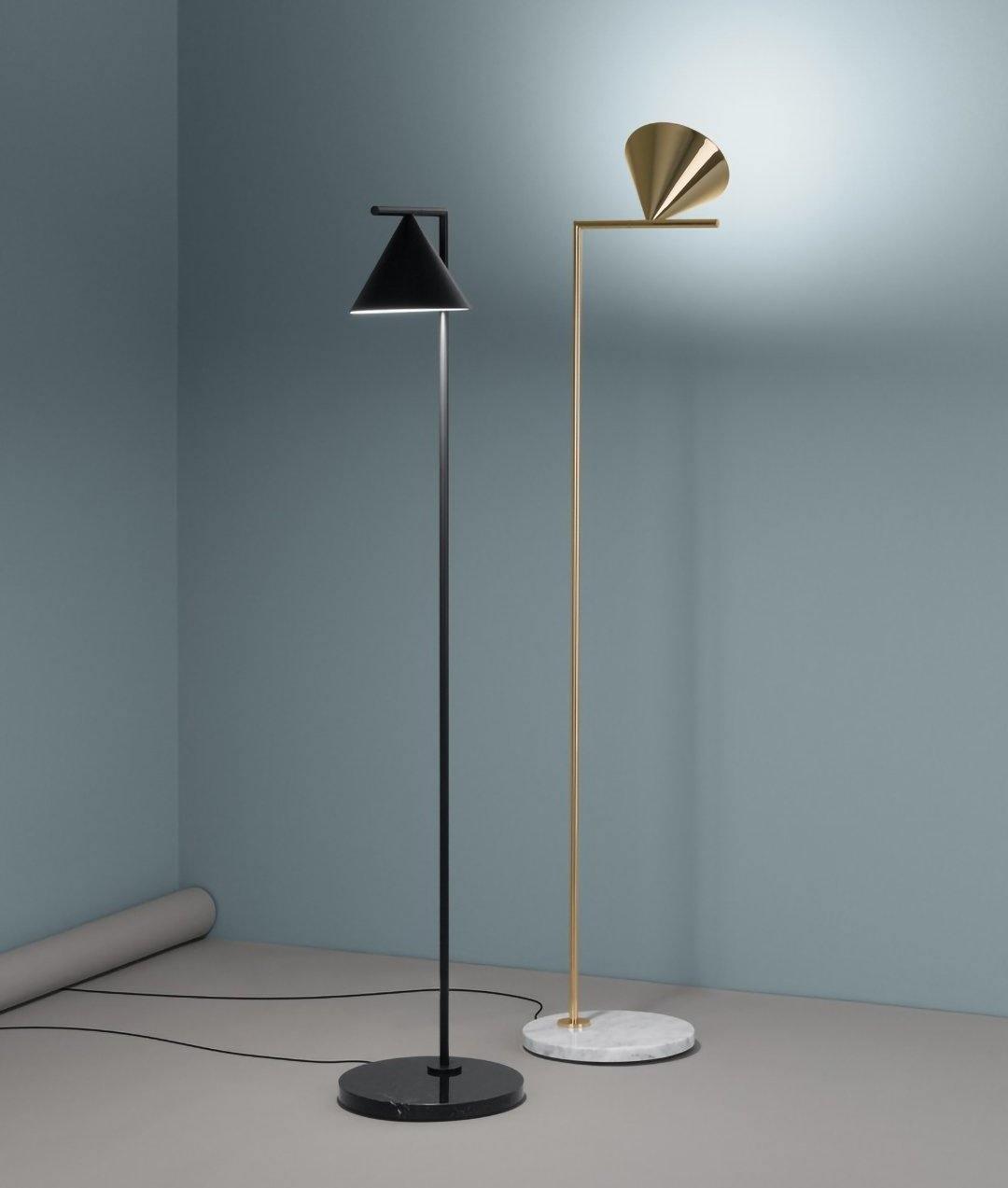 Lampadaire moderne Tuomas en Marbre Noir