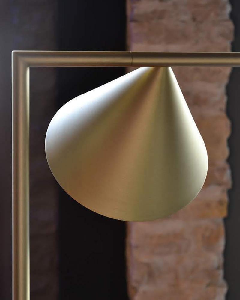 Lampadaire moderne Tuomas en Marbre Cuivre