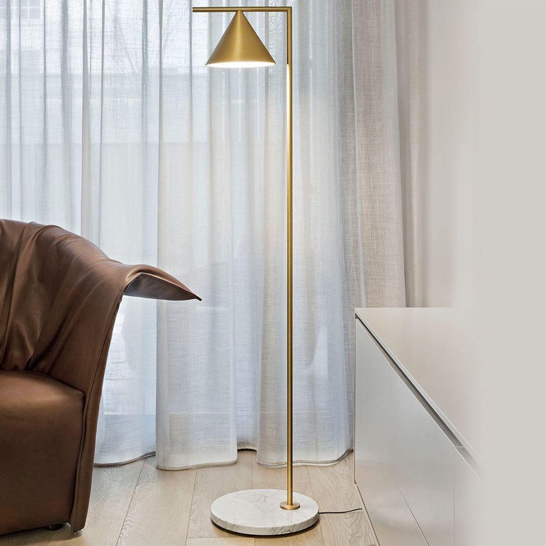 Lampadaire moderne Tuomas en Marbre Noir