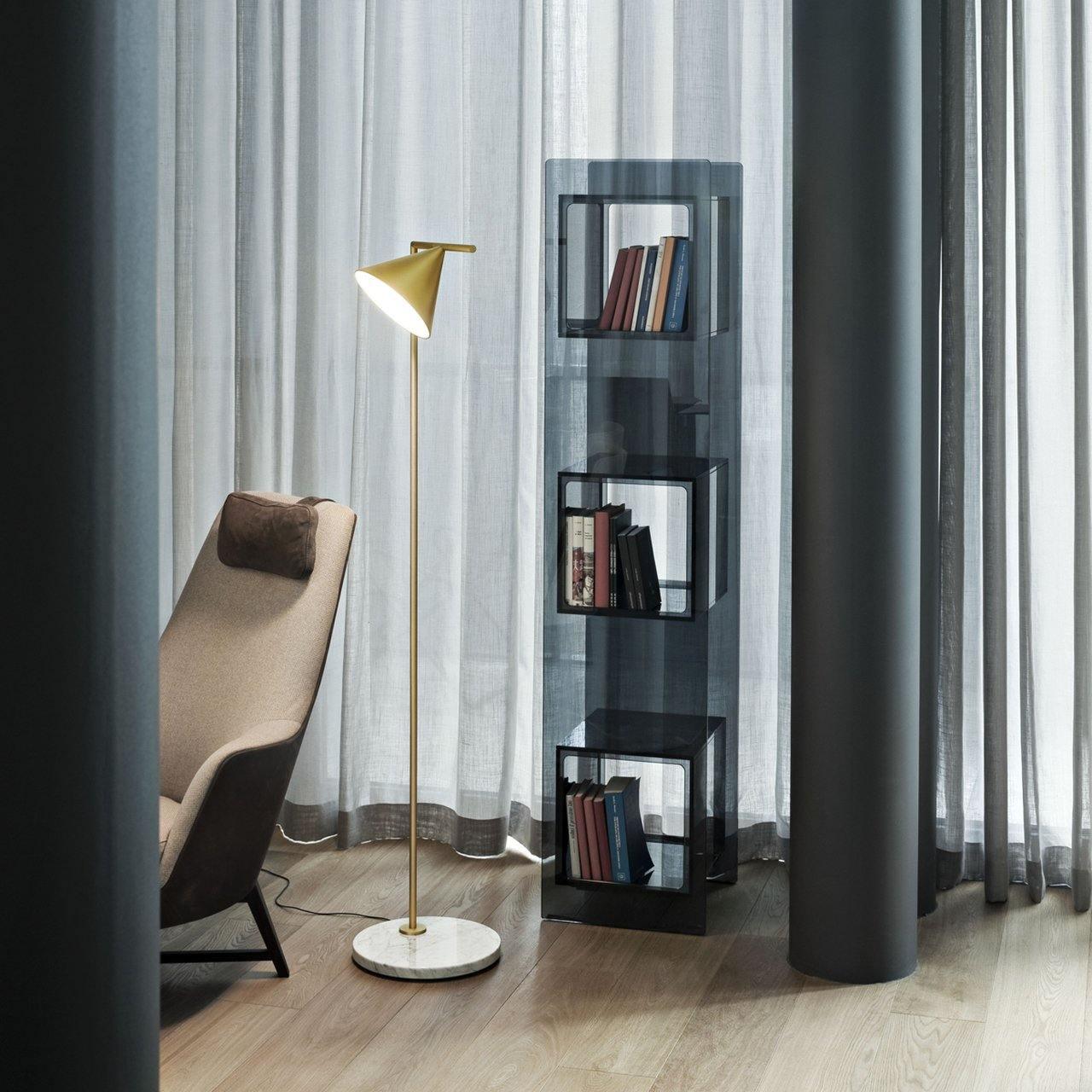 Lampadaire moderne Tuomas en Marbre Noir