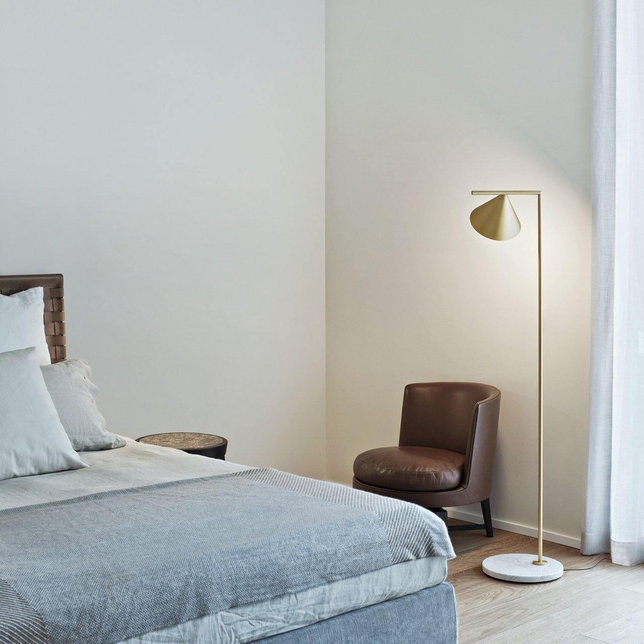 Lampadaire moderne Tuomas en Marbre Noir