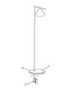 Lampadaire moderne Tuomas en Marbre Noir