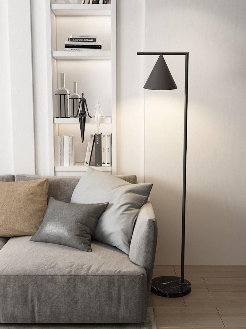Lampadaire moderne Tuomas en Marbre Noir