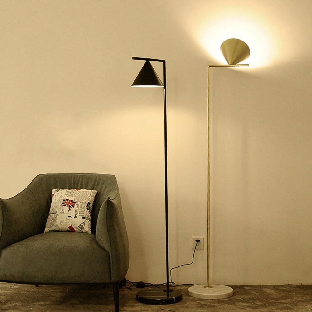 Lampadaire moderne Tuomas en Marbre Noir
