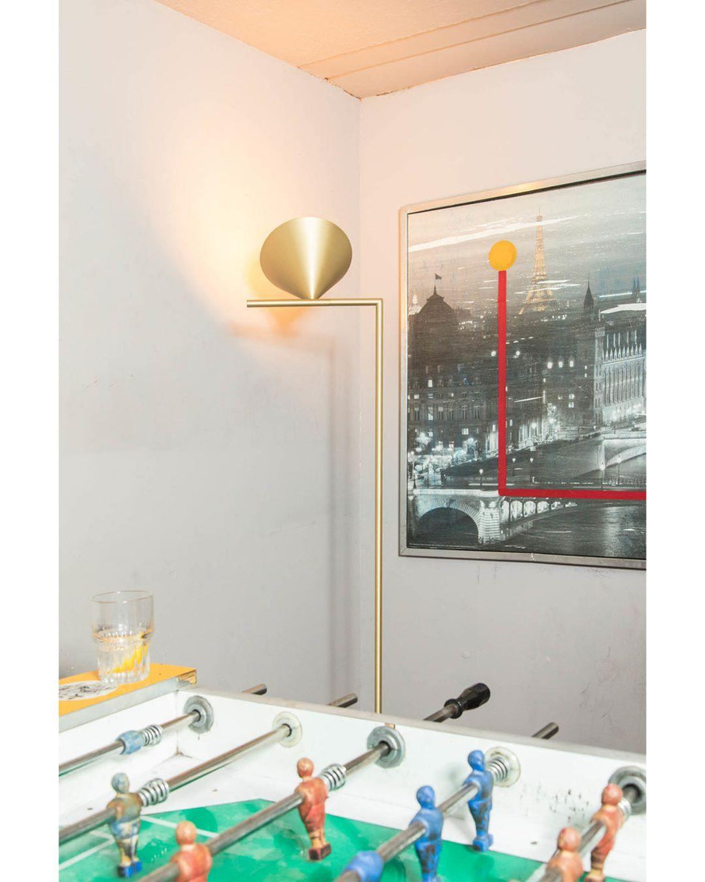 Lampadaire moderne Tuomas en Marbre Cuivre