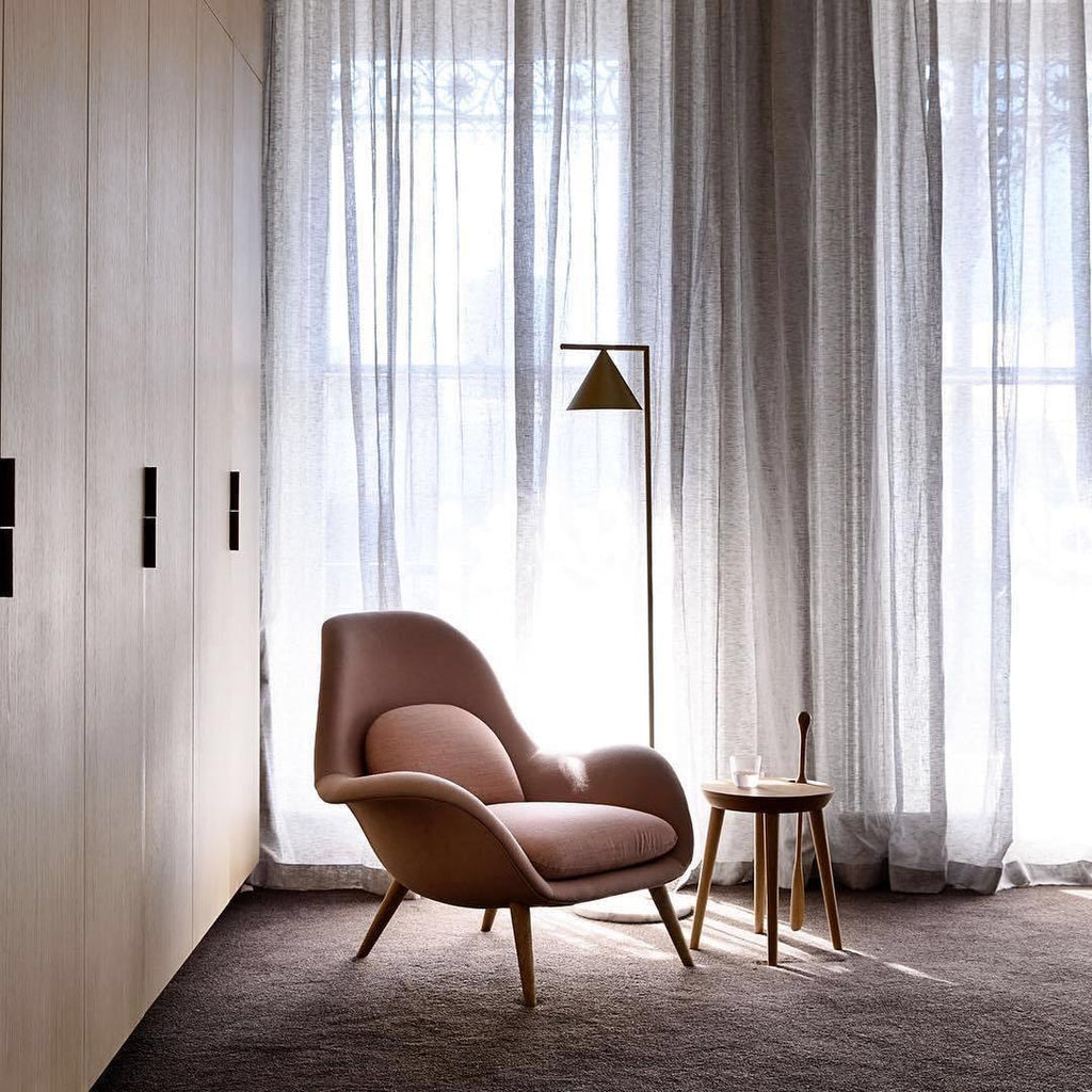 Lampadaire moderne Tuomas en Marbre Cuivre