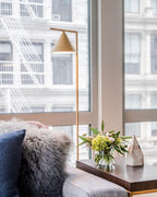 Lampadaire moderne Tuomas en Marbre Cuivre