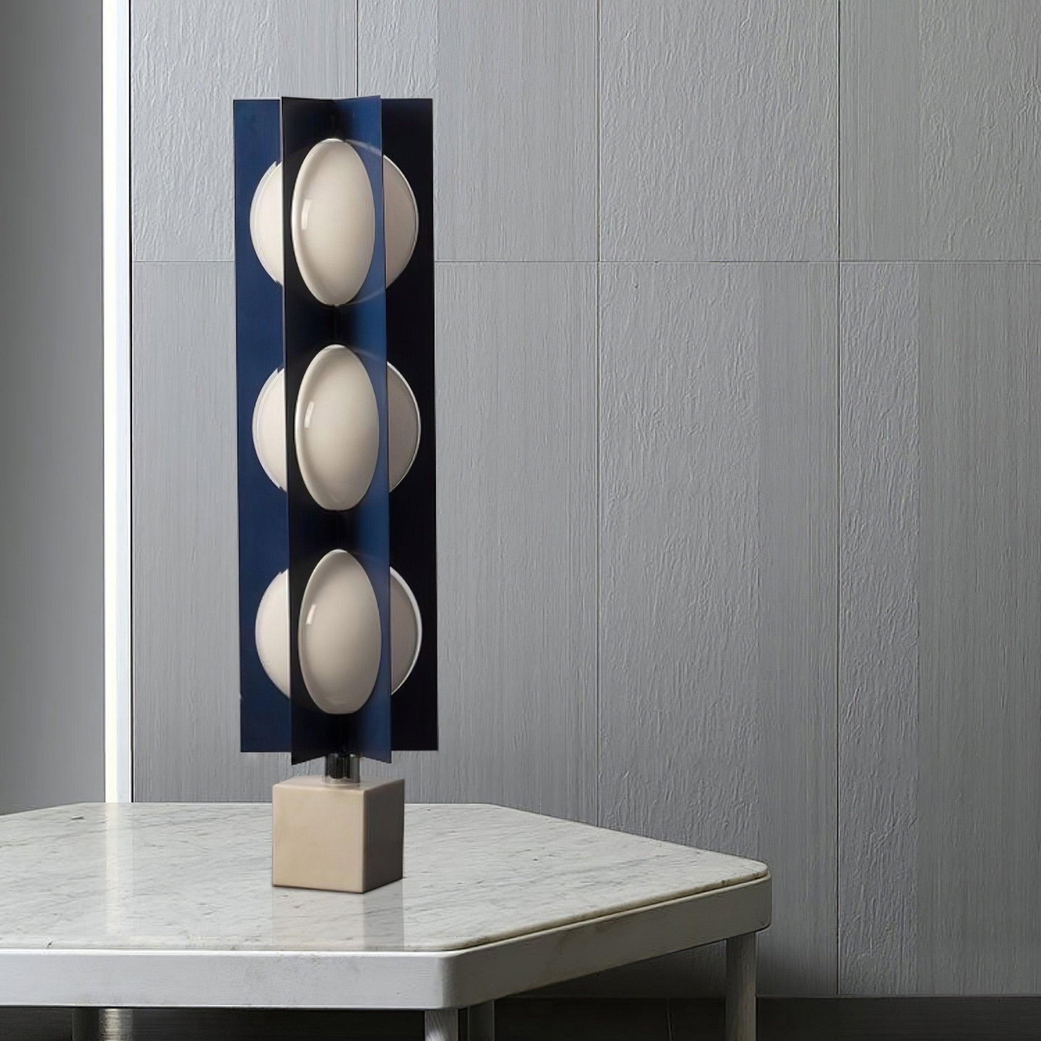 Lampadaire moderne Ruben en Marbre Bleu et blanc