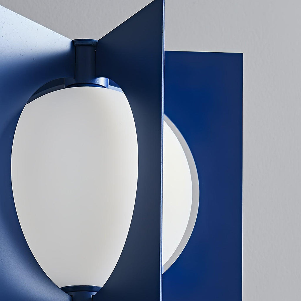 Lampadaire moderne Ruben en Marbre Bleu et blanc